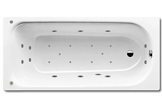 Стальная ванна с гидромассажем Kaldewei 170x75x41 Advantage Saniform Plus 373-1 с покрытием Anti-Slip и Easy-Clean