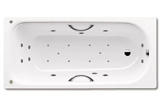 Стальная ванна с гидромассажем Kaldewei Advantage Saniform Plus Star 336 с покрытием Anti-Slip