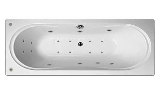 Акриловая ванна с гидромассажем Vagnerplast Briana 180x80x43