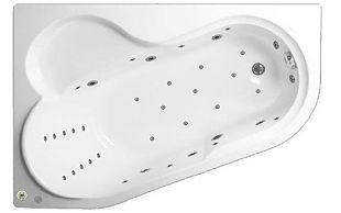 Акриловая ванна с гидромассажем Vagnerplast Selena 147x100x43 L