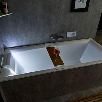 Подголовник для ванны Black (LED + фиксация цвета)
