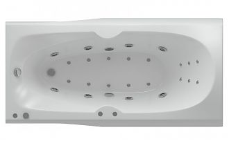 Ванна акриловая с гидромассажем Акватек Европа 180x80x51