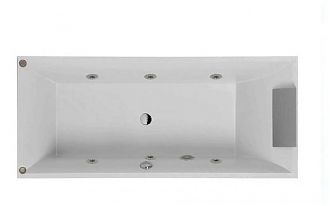 Ванна квариловая с гидромассажем Villeroy Boch Squaro 180x80х50 Аlpin UBQ180SQR2V-01