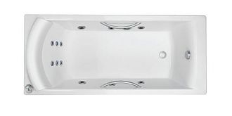 Ванна чугунная с гидромассажем Jacob Delafon Biove 150x75 с отверстиями для ручек, E6D903-0